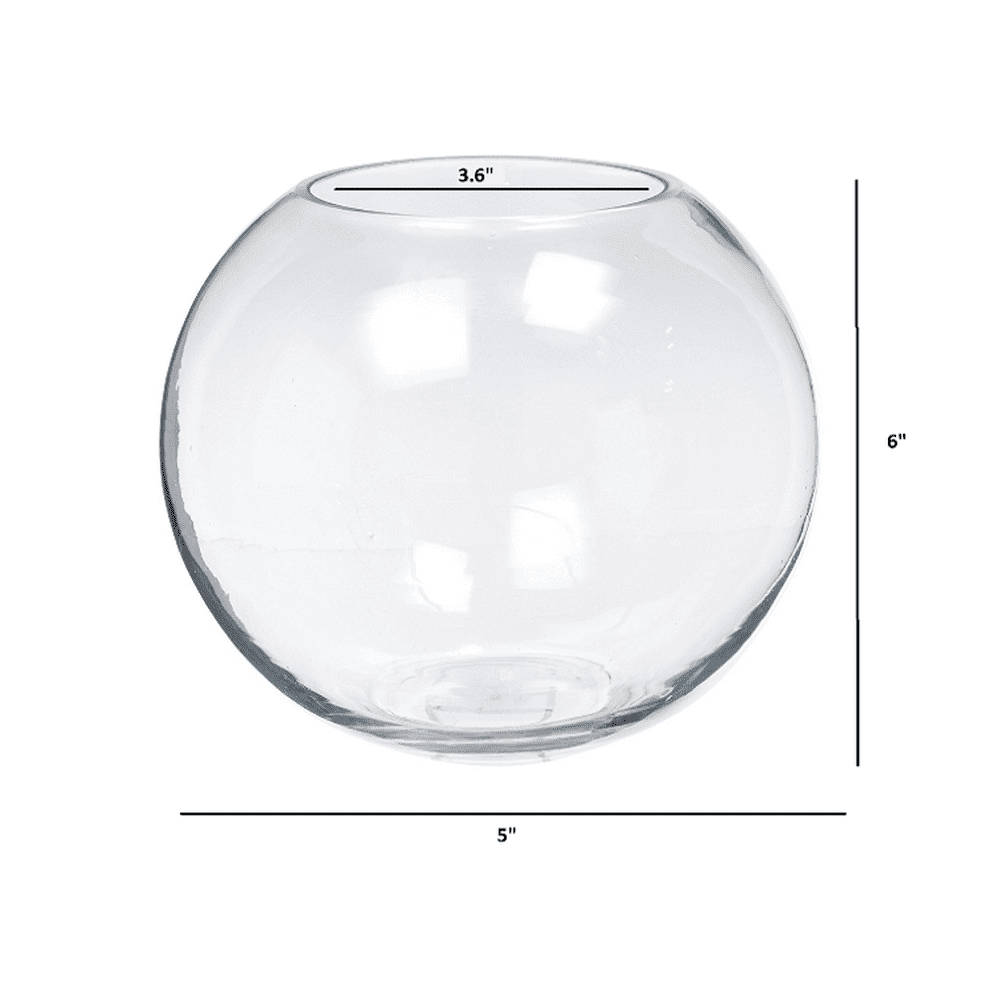 6" x 5" Clear Bubble Bowl Vases (Set of 8)