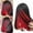 Multi-colored, variant on Medium-Length Straight Hair Wig for Women with Side-Swept Bangs - Ideal for Work and Daily Use