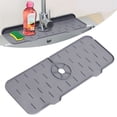 thumbnail image 3 of CHUANK 1pc Grey Silicone Splash Guard For Kitchen And Bathroom Faucets - Protecting Countertops And Sinks From Water Damage, 3 of 7