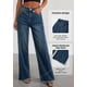 thumbnail image 2 of Pantalones PRETTYGARDEN de Pierna Ancha, Cintura Alta y Dobladillo Deshilachado en Denim, 2 of 4