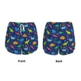thumbnail image 5 of Picia Dinosaurs Adventure Pattern Women's 2 in 1 Athletic Running Shorts High Waisted Workout Casual Gym Sweat Shorts with Comfy Liner Zipper Pockets-XX-Large, 5 of 9