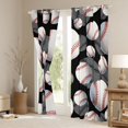 thumbnail image 3 of Erosebridal Boys Baseball Games Black Out Curtains,Ball Sport Theme Curtains Pack of 2 (42x63 Each) For Kids, 3 of 7