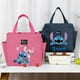 thumbnail image 2 of Bolsa de almuerzo con diseño de Stitch de Disney, linda bolsa bento con dibujos animados, bolsa bento con aislamiento para picnic, bolsa de almuerzo para estudiantes y trabajadores de oficina, 2 of 5
