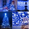 thumbnail image 4 of IBAOLEA 105FT 300LED Christmas String Lights Outdoor Indoor, Christmas Lights Xmas Tree Lights for Christmas Decorations Holiday Party, 8 Modes Blue Blue, 4 of 8