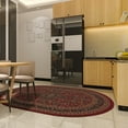 thumbnail image 6 of Ottomanson Non-Slip Area Rug for Living Room 5' x 6'6" Oval Durable Low Profile Carpet, Red Oriental, 6 of 8