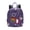 D, variant on Women's Mini Backpack, Butterfly Letter T Print Adjustable Strap Nylon Daypack, Purple Heart Star Print