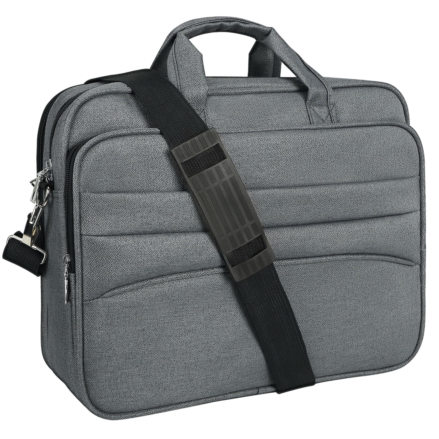 CshidWorld Laptop Bag Case, 15.6 inch TSA Laptop Sleeve Computer Bag Water Resistant Computer Carrying Bag for Business Travel Office, Gifts for Men Women, Gray