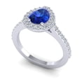 thumbnail image 2 of Diamond-Capitals 1.35 Carat New Natural Diamond Blue Sapphire Gemstone Womens Ring for Wedding and Engagement 14K White Gold Size 11, 2 of 8
