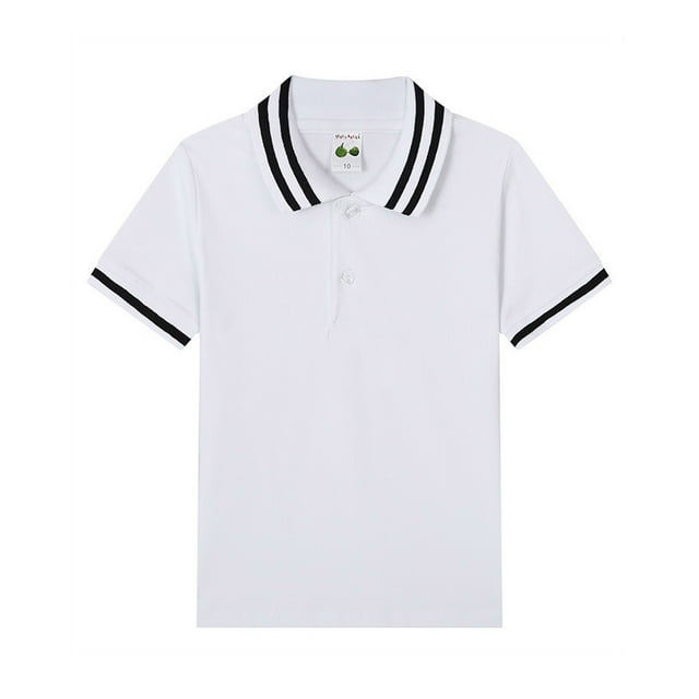 Chemises Polo Garçons Chemise Unie Chemises de Rugby Garçons Chemises à Manches Courtes Enfants 3-4 Ans Mode Garçons