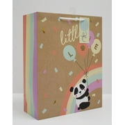 Way To Celebrate Baby Extra Large Brown Paper Gift Bag Panda Rainbow, 12" x 5" x 15"