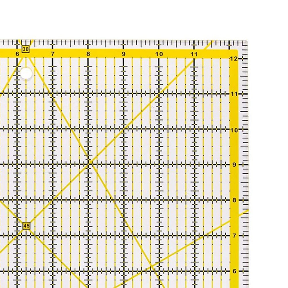 5 Pack Acrylic Quilting Ruler, Square Acrylic Quilter Ruler Fabric Cutting Ruler Clear Mark Acrylic Ruler