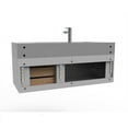 thumbnail image 4 of Castello USA Nile 48" Gray Wood Floating Vanity with Gray Top and Gold Trim, 4 of 6