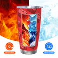 thumbnail image 6 of 20oz Car Cup Three-Piece Set Of Single Silver Edge No Smell Easy To Carry Heat Preservation For Daily Car Sports Travel Red Building Block, 6 of 8