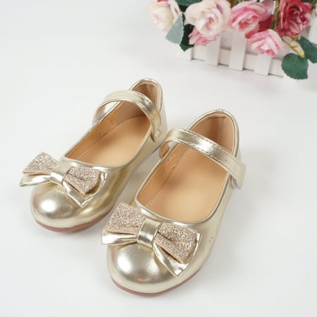 

Girls Mary Jane Flats With Bowknot Decor 2023 New Casual Lightweight Slip On Ballet Princess Dress Shoes For Toddler Kids Children Spring And Summer
