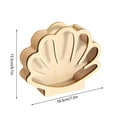 thumbnail image 3 of Seashell Shaped Wooden Display with Acrylic Window for Jewelry Storage and Decorative Home Desktop Ornament, 3 of 7