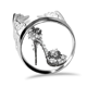 thumbnail image 1 of Zapatos de tacon alto patron de mariposa de flor Anillo de compromiso de boda de amor ajustable Unbranded M, 1 of 3