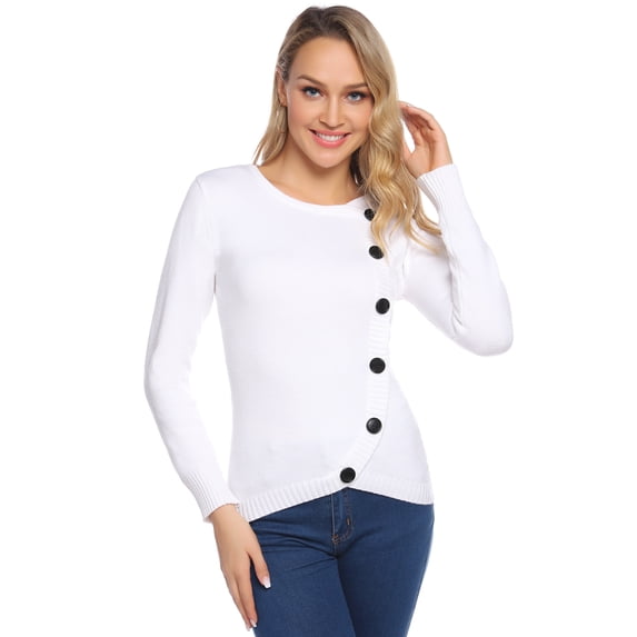 Purcoar Women's Button Down V-Neck Soft Knit Sweater Cardigan