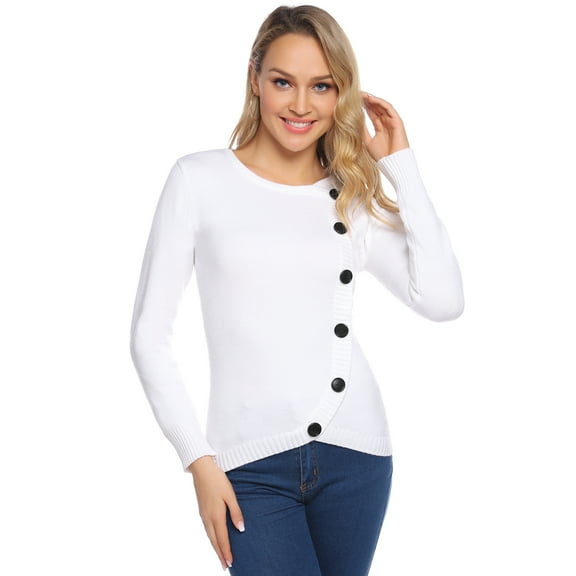 Purcoar Women's Button Down V-Neck Soft Knit Sweater Cardigan