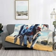 thumbnail image 2 of Honeii Colorful Cow Pasture print throw blanket, crafted from cozy cotton flannel, offers versatile home decor as a bedding suitable for all seasons.-, 2 of 6