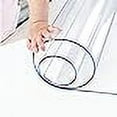 thumbnail image 3 of Wood Furniture Table Protector Clear Plastic Wipeable Tablecloth Eco Thick Protective Desk Cover Clear Vinyl Dining Tabletop Protection Pad Easy Clean Polyester Waterproof Table Cloth 38X78 Inch, 3 of 4