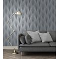 thumbnail image 4 of Fine Decor Valor Navy Wave Unpasted Expanded Vinyl Wallpaper, 20.5-in by 33-ft, 56.4 sq. ft., 4 of 6