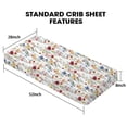 thumbnail image 2 of Little Grape Land Crib Sheets 2 Pack for Baby Boys Girls, Soft Breathable Fitted Sheets Fit 52" x 28" Crib & Toddler Mattresses, Flower, 2 of 5