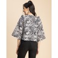 thumbnail image 4 of Moomaya V Neck Straight Printed Cotton Jacket - Women's Stylish Printed Jacket, 4 of 9