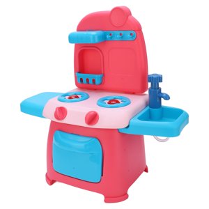 44Pcs Kids Kitchen Playset Home Grown Kitchen Role Play Grill Playset with Sound Light for Early Education,