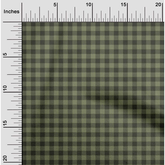 oneOone Georgette Viscose Fabric Gingham Check Decor Fabric Printed BTY 42 Inch Wide