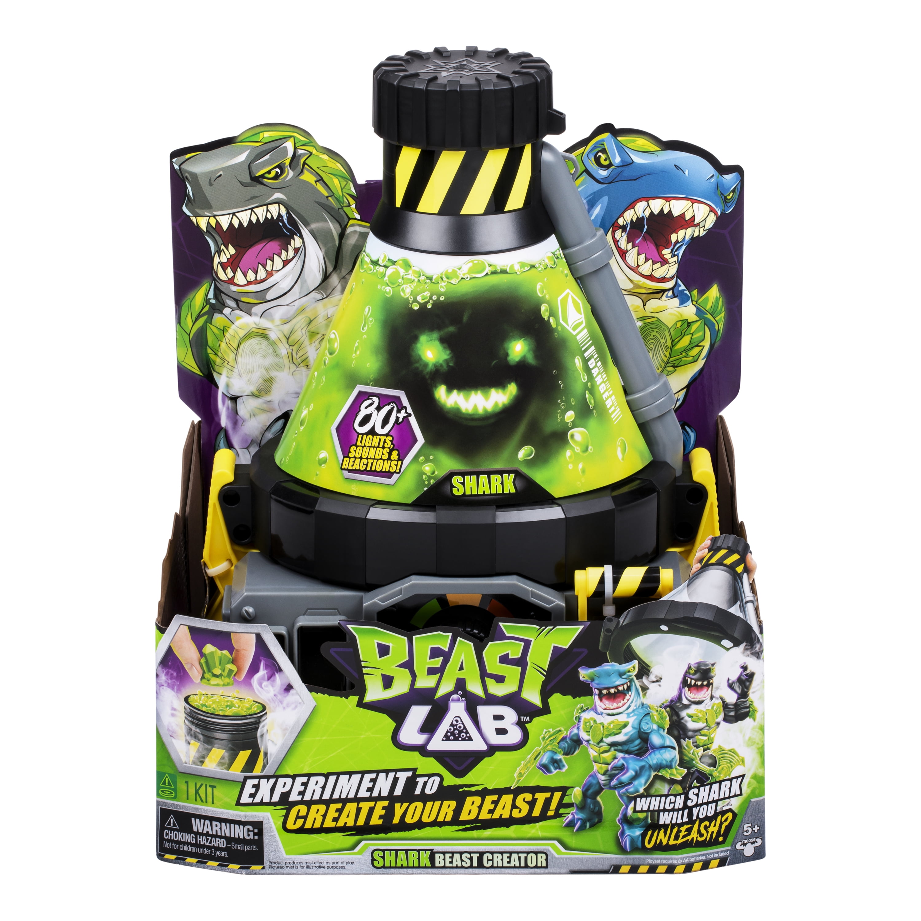 Beast Lab Shark Beast Creator Real Bio Mist and 80+ Lights, Sounds and Reactions, Ages 5+