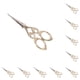 thumbnail image 1 of Tijeras de Costura Profesionales Riwesomey Acero Inoxidable 10Conjunto Oro de Cuatro Hojas, 1 of 6