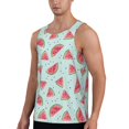 thumbnail image 2 of Haiem Watermelon Men Workout Tank Top Gym Bodybuilding Sleeveless Muscle T Shirts Athletic Tank Breathable Workout Shirt-XX-Large, 2 of 9