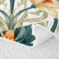 thumbnail image 5 of Manfei Retro Flowers Bed Spread Queen 3pcs,Vintage Aesthetics Queen Coverlet Set,1 Quilt and 2 Pillowcases, 5 of 7