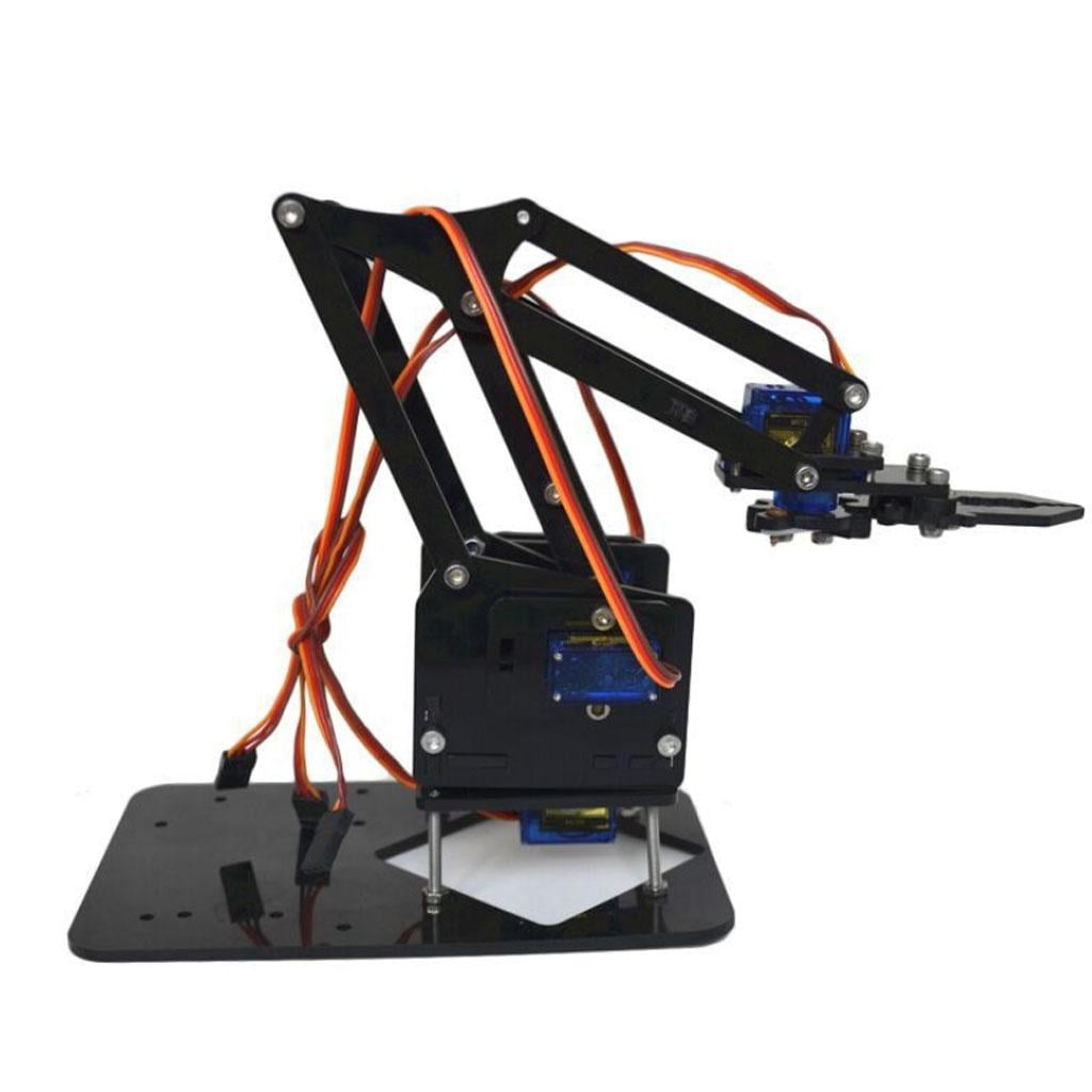 4 DOF Assembling Acrylic Mechine Robot Arm DIY Kit Smart Robot DIY Model 