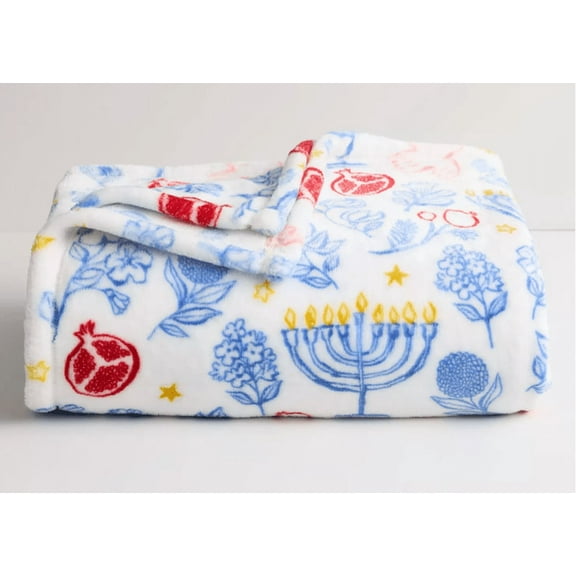 The Big One Throw Blanket Plush Super Soft Warm Cozy Oversized 60 x 72 inches Hanukkah