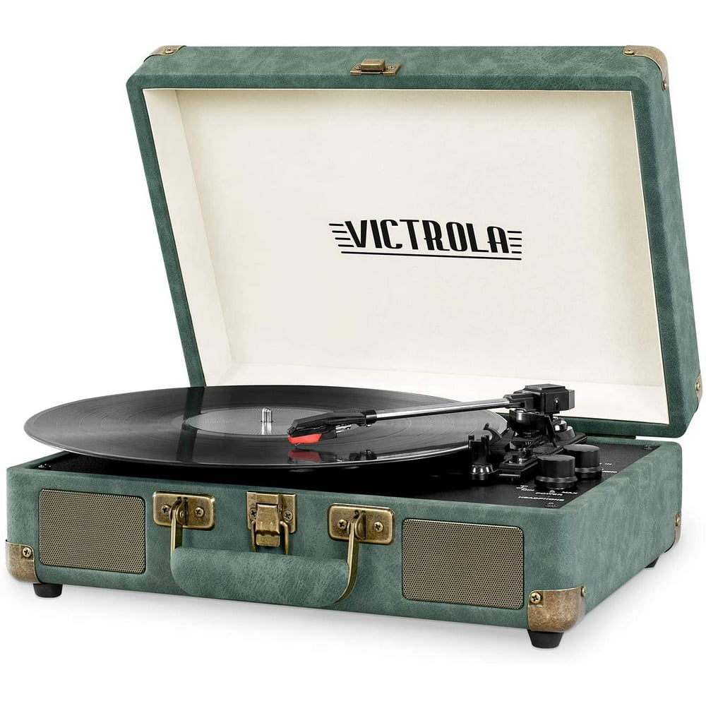 Victrola Bluetooth Suitcase Record Player with 3Speed Turntable