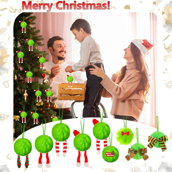 Djunllk Velvet Christmas Balls - Shatterproof Xmas Tree Ball Ornaments Flocked Hanging Ball Soft Furry Christmas Decorations Indoor Wedding Holiday Party Decor, 2.3 inch