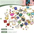 thumbnail image 2 of Uxcell Sew on Rhinestones Base Crystal Gems, Fit for Jewelry Clothes Costume Dress Garments Crafts - Mixed Shapes Mixed Colors, 2 of 7