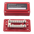 thumbnail image 2 of 100A Bus Bar Heavy Duty Power Distribution Block Busbar Box Module with 12XM4 M6 Terminal Studs for Car RV Boat Red, 2 of 8