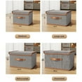 thumbnail image 2 of Baywell Storage Bins with Lids, Foldable Linen Fabric Storage Boxes with Lids, Collapsible Closet Organizer Containers with Cover for Home Bedroom Office, 2 of 8