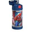 Thermos Stainless Steel Funtainer Water Bottle with Straw, Spiderman