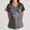 Gray, variant on Women's "250" Star-Filled Number V-Neck Tee with Ripped American Flag Graphic and Dual Front Pockets, Bold Design for Active Days or Casual Hangouts Blue XXL