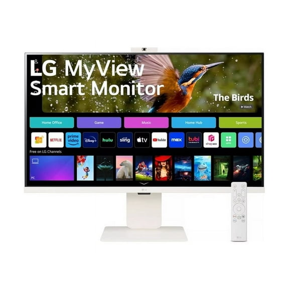 LG MyView 32SR85U-W 32" Class Webcam 4K UHD Smart LED Monitor, 16:9, White