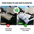 thumbnail image 4 of Golf Cart Seat Covers for 2 Seater, Blue Floral Spring Soft Microfiber Cart Seat Towel Blanket, Summer Botanical Pastoral Absorbent Breathable Non Slip Bench Seats Protector for Golf Course 51"x31", 4 of 9