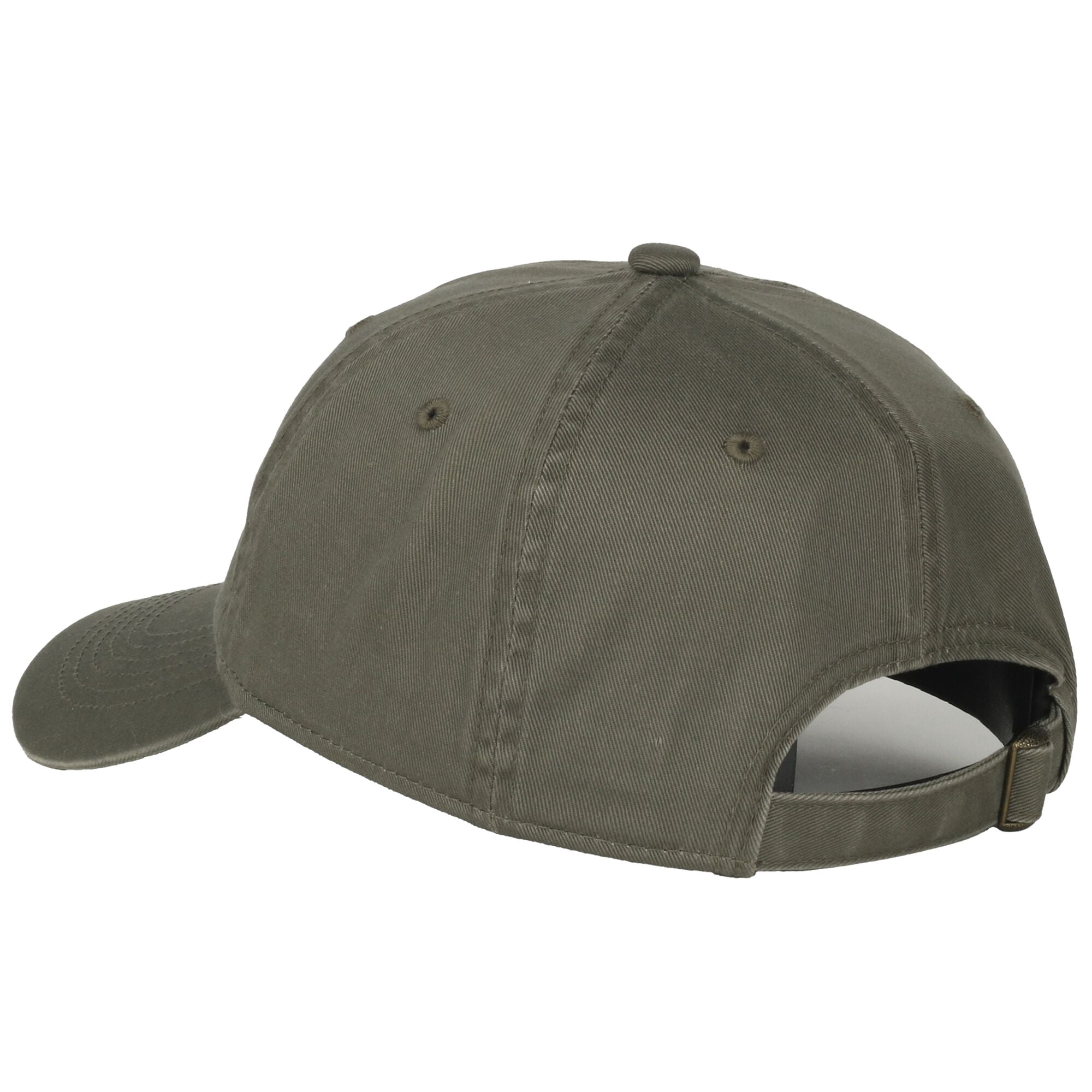 Ladies' Green 6 panel Structured Pre-Curved Cotton Camo Cap with Hook Loop Closure, One Size