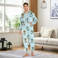 thumbnail image 3 of Adult Christmas Onesie Office Dinosaur Adult Zipper One-Piece Pajamas Unisex Pajamas with Pockets, 3 of 6