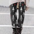 thumbnail image 2 of Mingw Womens' Christmas Printed Leggings High waist Tight Athletic Yoga Pants Y2K Snowflake Printed Trousers,Multicolor,S, 2 of 5