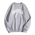 thumbnail image 4 of Riforla Tennessee Letter Print Adult Unisex Crewneck Sweatshirts for Women Long Sleeve Pullover Top Casual Loose Fit Grey XXL, 4 of 4
