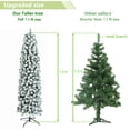 thumbnail image 5 of Artificial Christmas Tree, 7.5FT Segmented Christmas Tree with Metal Stand, Quick Assembly Green Pencil Xmas Tree, Indoor Home Reusable DIY Decoration, Green, 5 of 10
