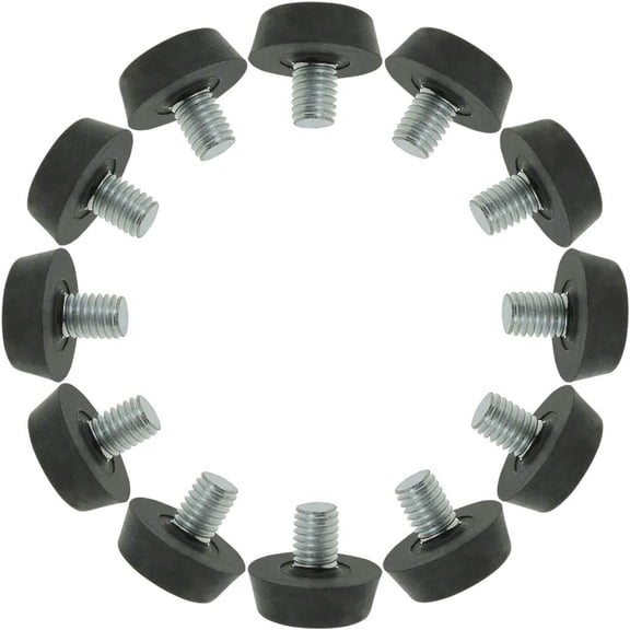 12-Pack Metric M8 x 1.25 Furniture Glide Leveling Feet Adjustable Leveler Floor Protector for Table Desk Cabinet Leg